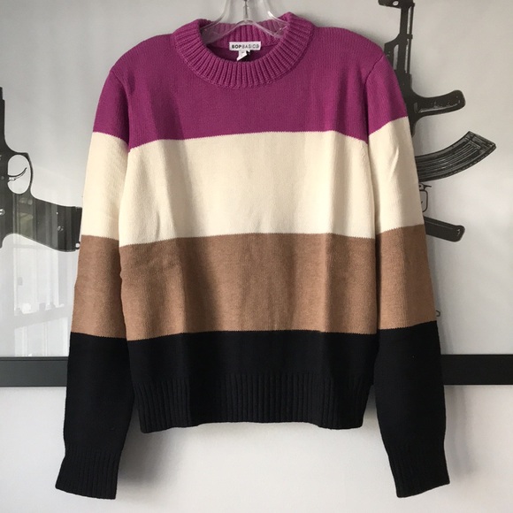 Shopbop wide stripe sweater L New - Picture 2 of 16